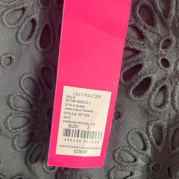 Lilly Pulitzer Black Eyelet Mini Dress NWT - Picture 3 of 10